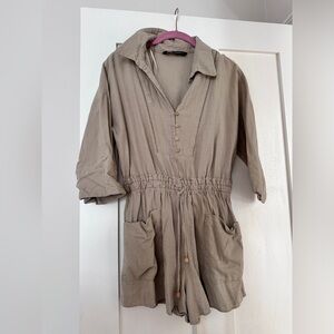 Zara Cream  romper Shorts